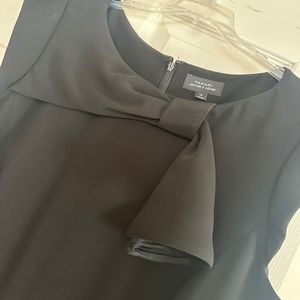 Tahari classic black dress with bow detail